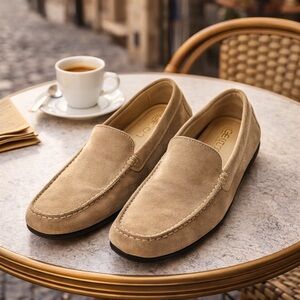 GEOX,Respira Suede Loafers,Italian Breathable Driver Moccasin Shoes Mens Size 10